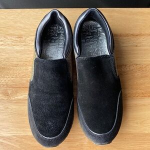 Karl Lagerfeld Black Suede Slip on Sneakers